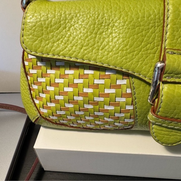 Rare Michael Kors Tri-Color Small Woven Leather Shoulder Bag - Picture 8 of 15